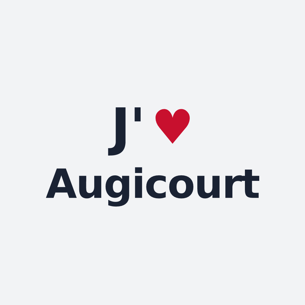 Poster personnalisé Augicourt — design J'aime Augicourt