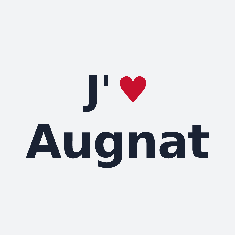 Poster personnalisé Augnat — design J'aime Augnat