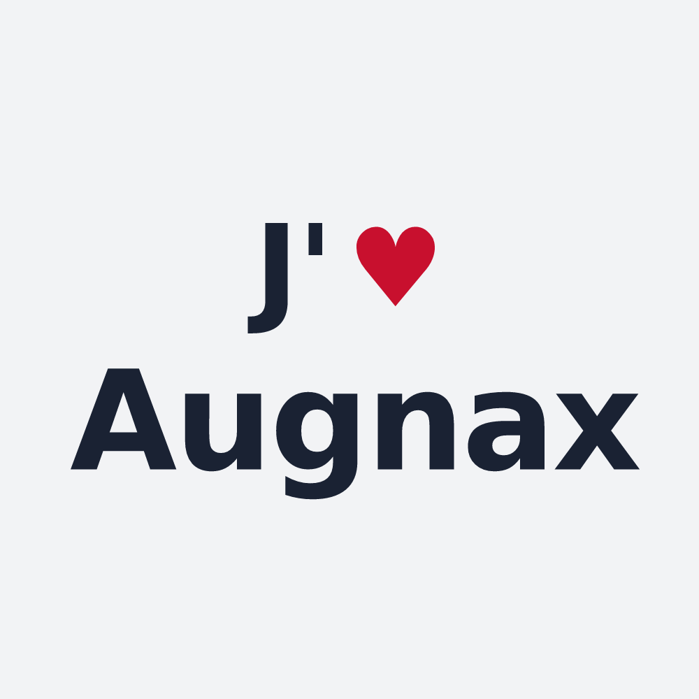 Poster personnalisé Augnax — design « J'aime Augnax » imprimé sur le poster