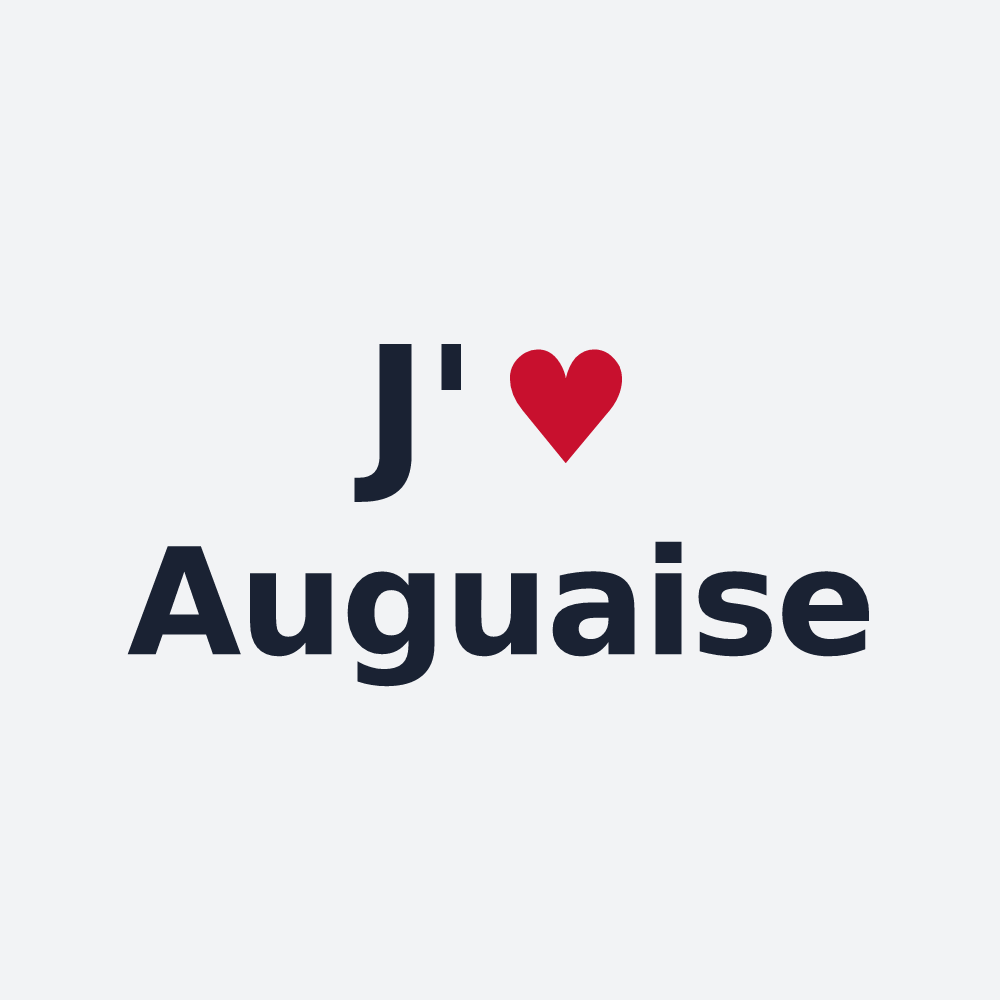 Poster personnalisé Auguaise — design J'aime Auguaise