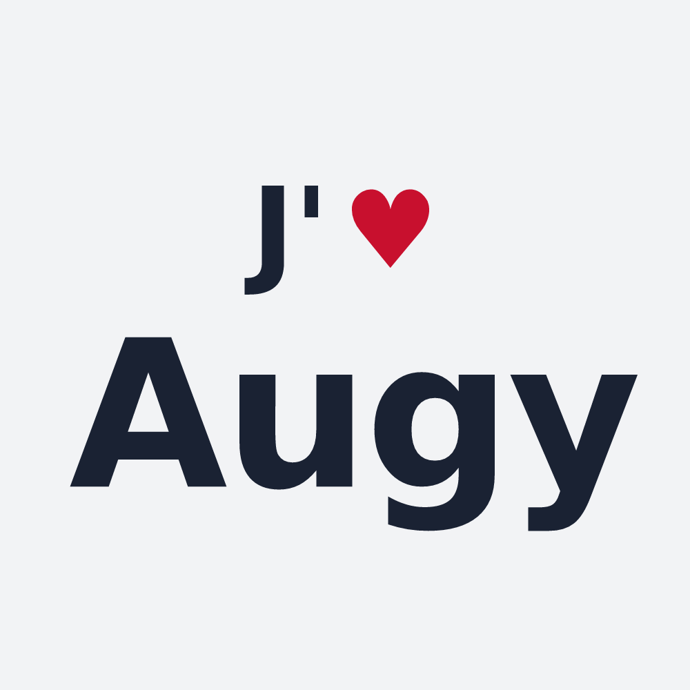 Poster personnalisé Augy — design J'aime Augy
