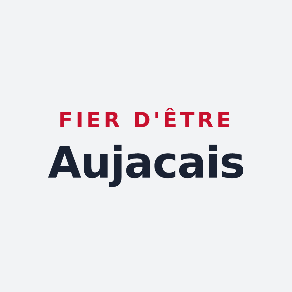 Poster « Fier d'être Aujacais » — design pour Aujac