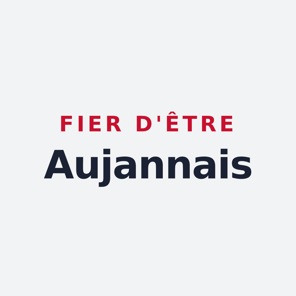 Poster « Fier d'être Aujannais » — design pour Aujan-Mournède