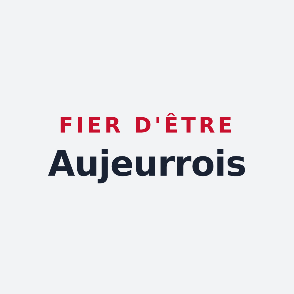 Poster « Fier d'être Aujeurrois » — design pour Aujeurres