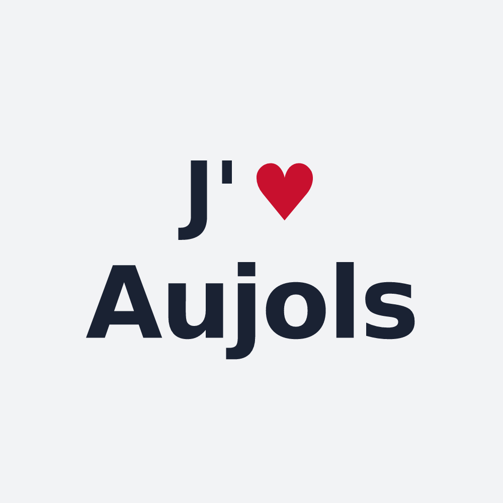 Poster personnalisé Aujols — design J'aime Aujols