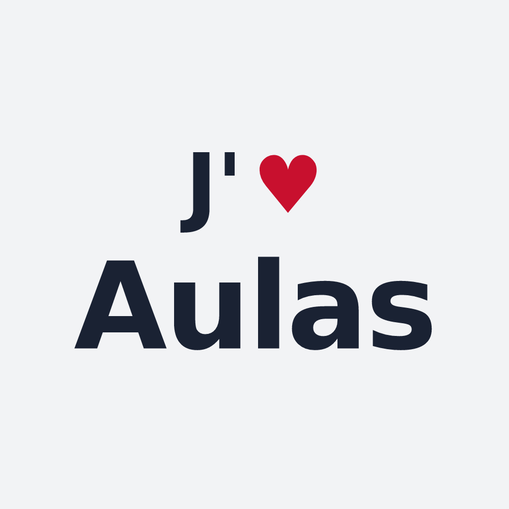 Poster personnalisé Aulas — design « J'aime Aulas » imprimé sur le poster