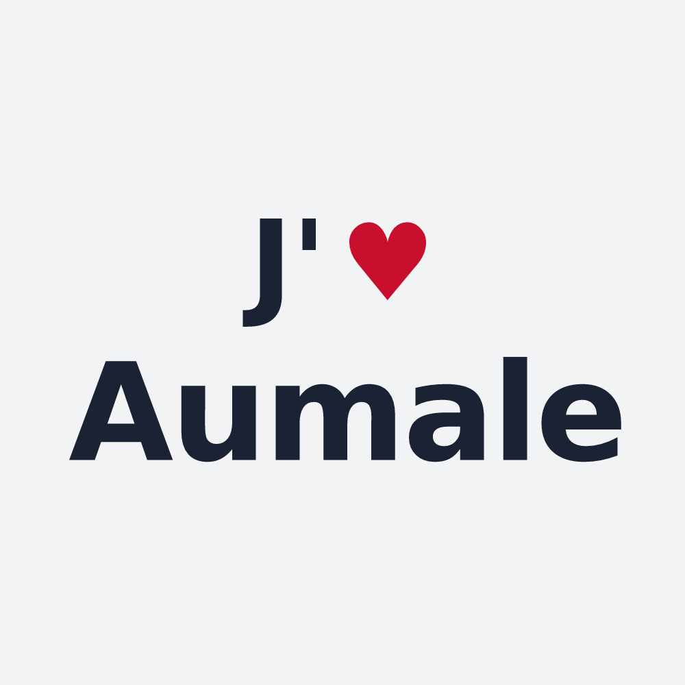 Poster personnalisé Aumale — design J'aime Aumale