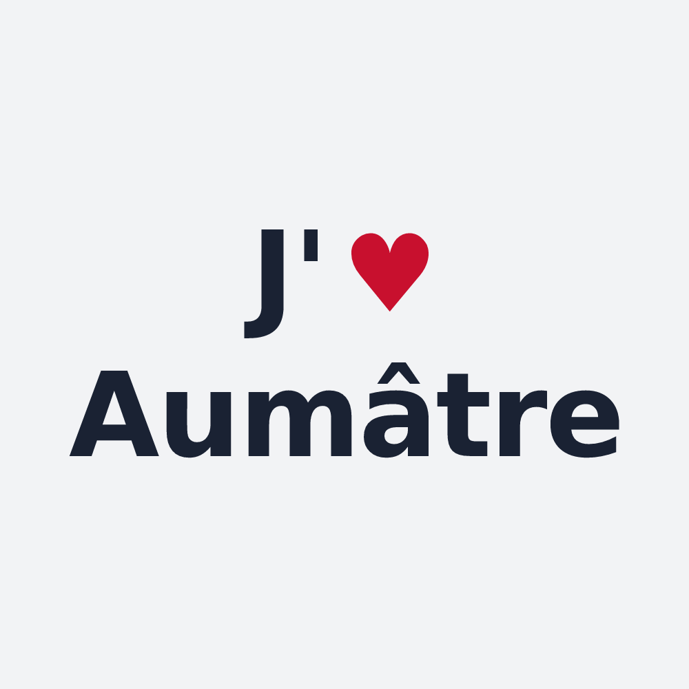 Poster personnalisé Aumâtre — design J'aime Aumâtre