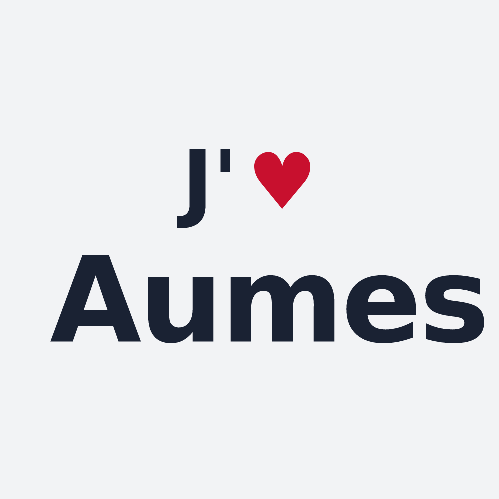 Poster personnalisé Aumes — design J'aime Aumes
