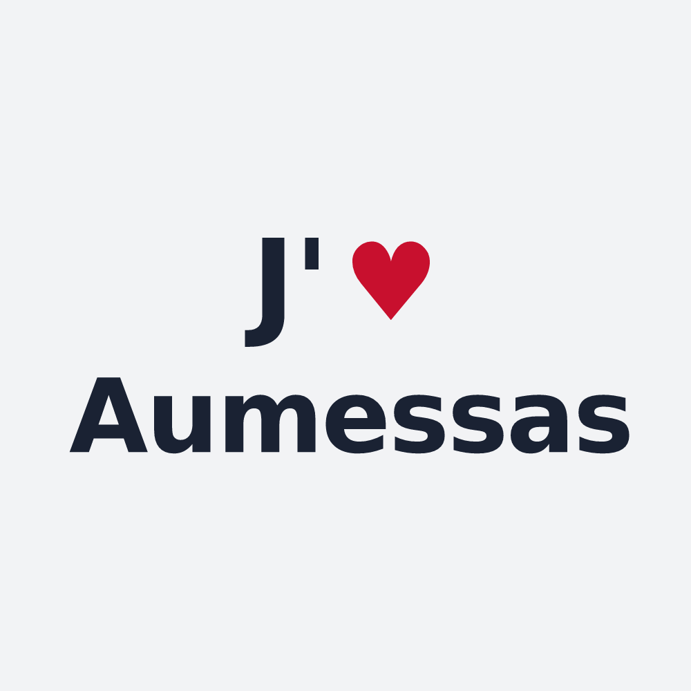 Poster personnalisé Aumessas — design J'aime Aumessas
