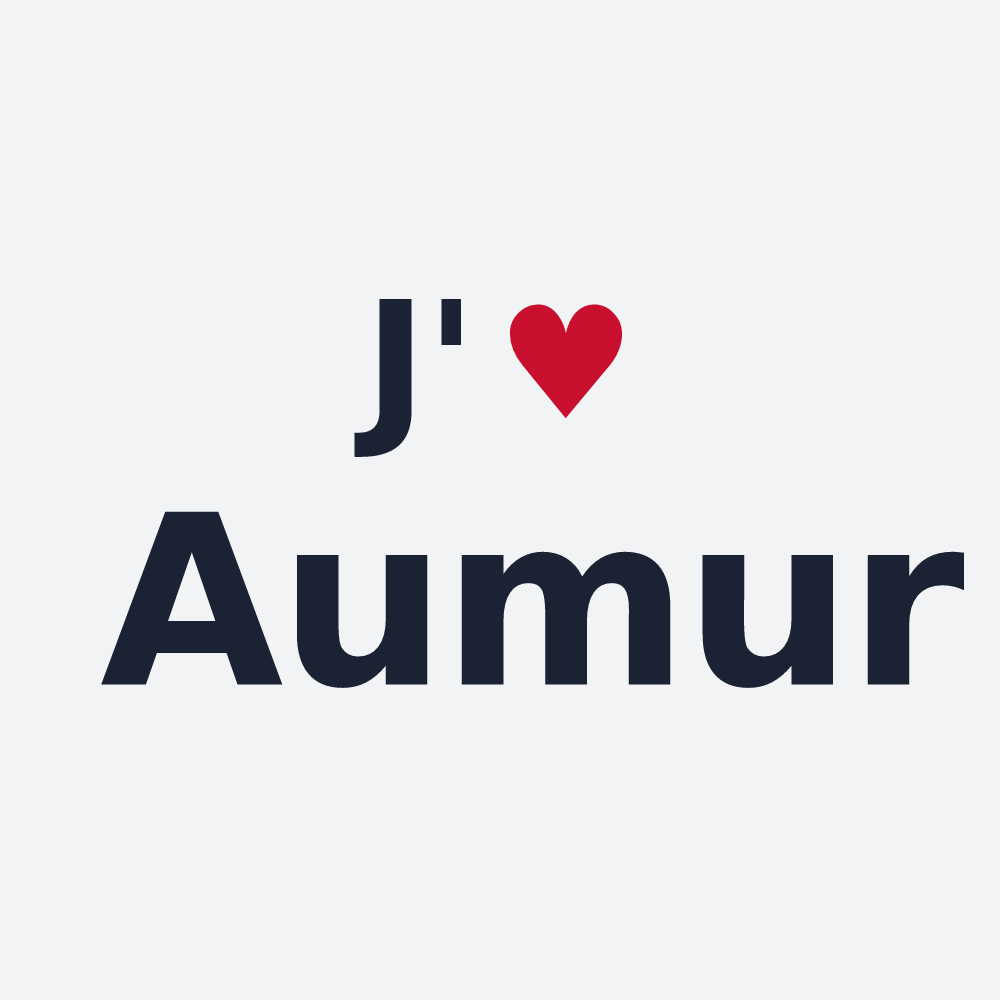 Poster personnalisé Aumur — design « J'aime Aumur » imprimé sur le poster