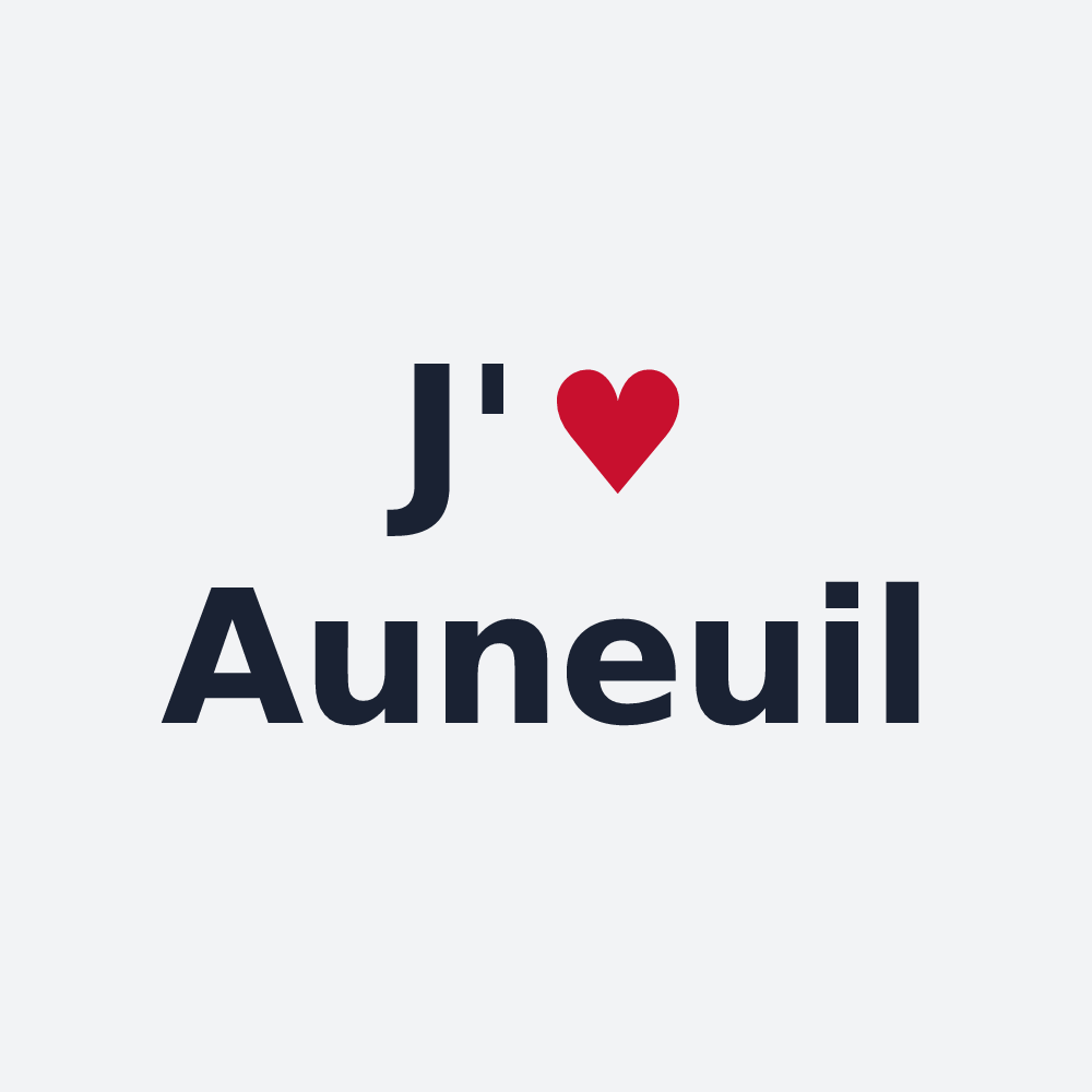 Poster personnalisé Auneuil — design J'aime Auneuil