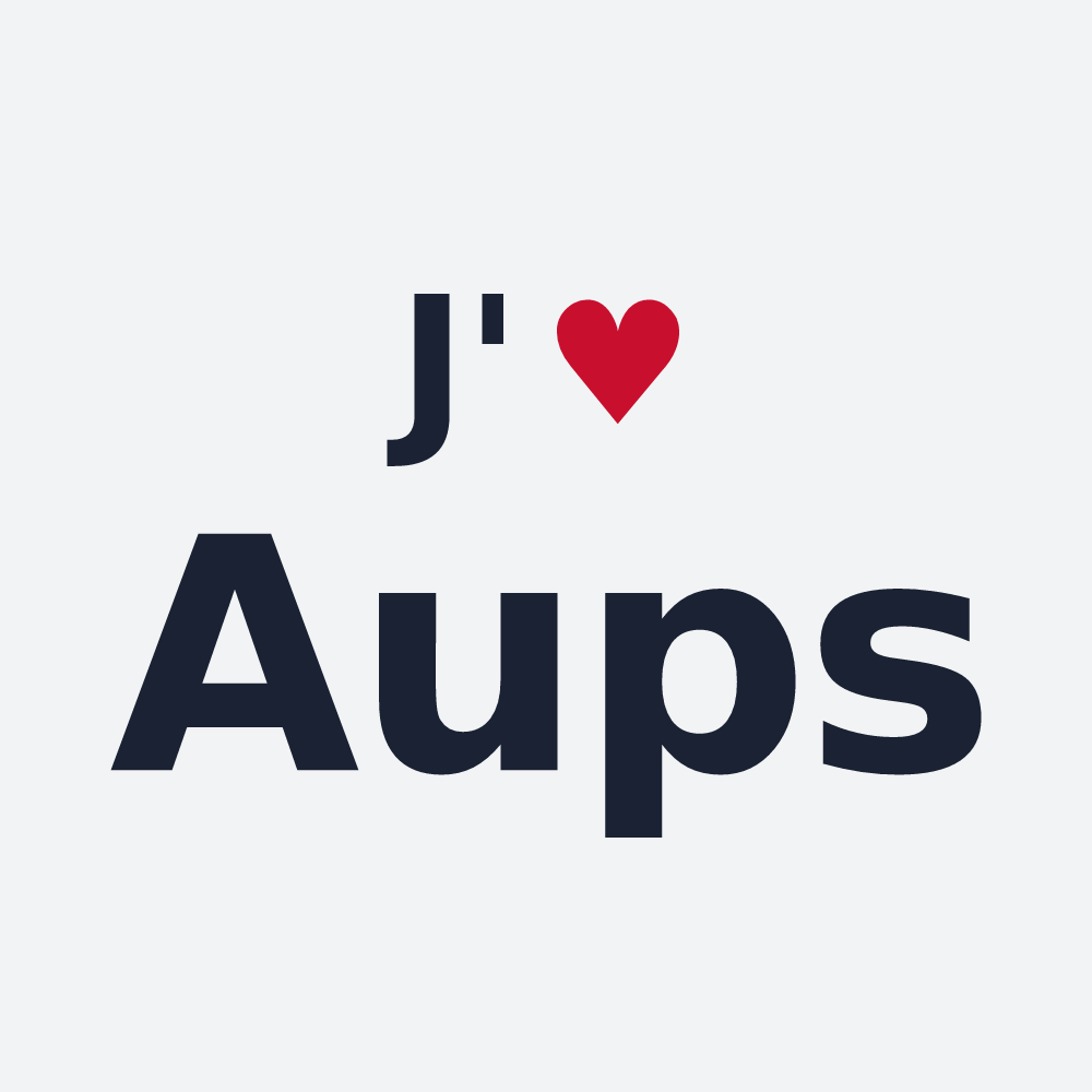 Poster personnalisé Aups — design J'aime Aups
