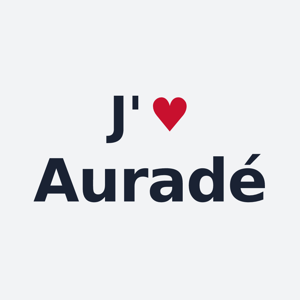 Poster personnalisé Auradé — design J'aime Auradé