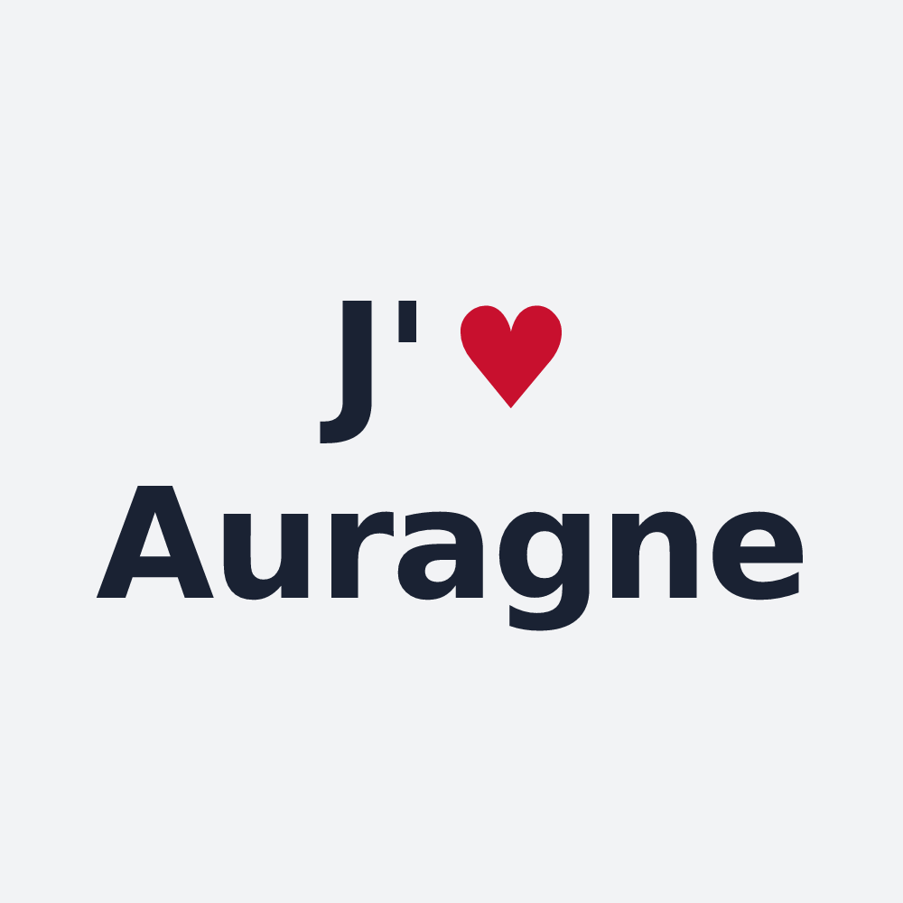 Poster personnalisé Auragne — design J'aime Auragne