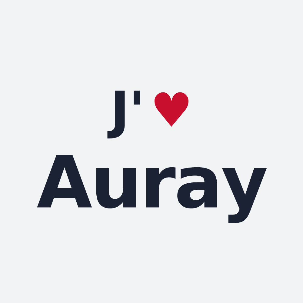 Poster personnalisé Auray — design J'aime Auray