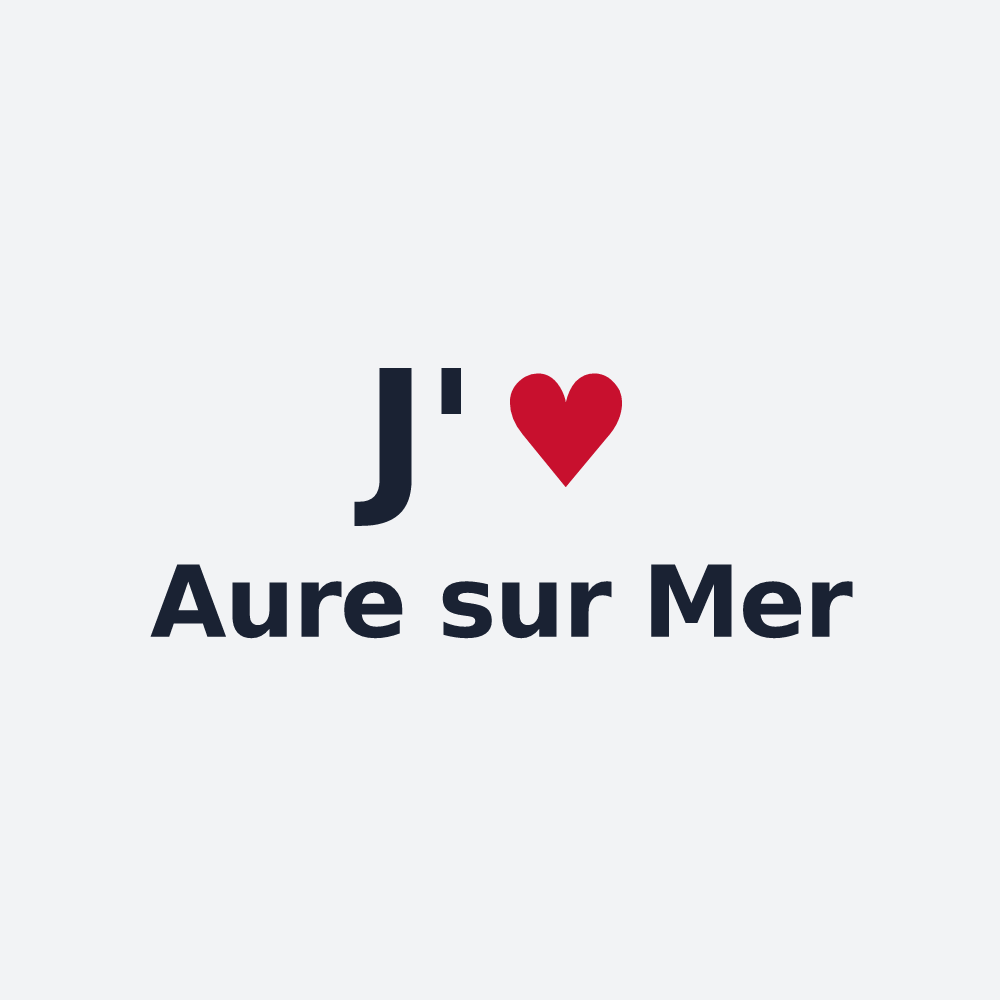 Poster personnalisé Aure sur Mer — design J'aime Aure sur Mer