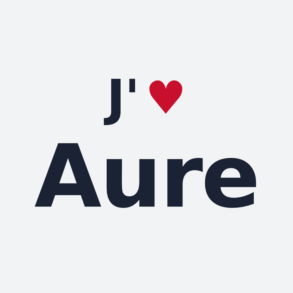 Poster personnalisé Aure — design J'aime Aure