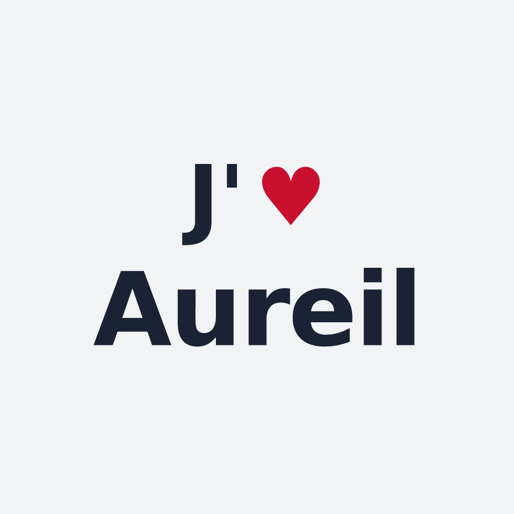 Poster personnalisé Aureil — design J'aime Aureil