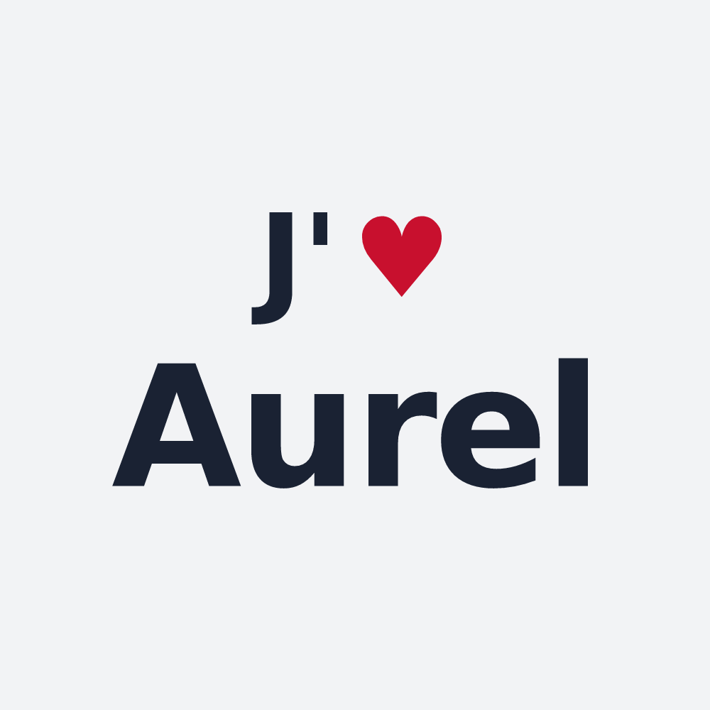 Poster personnalisé Aurel — design J'aime Aurel