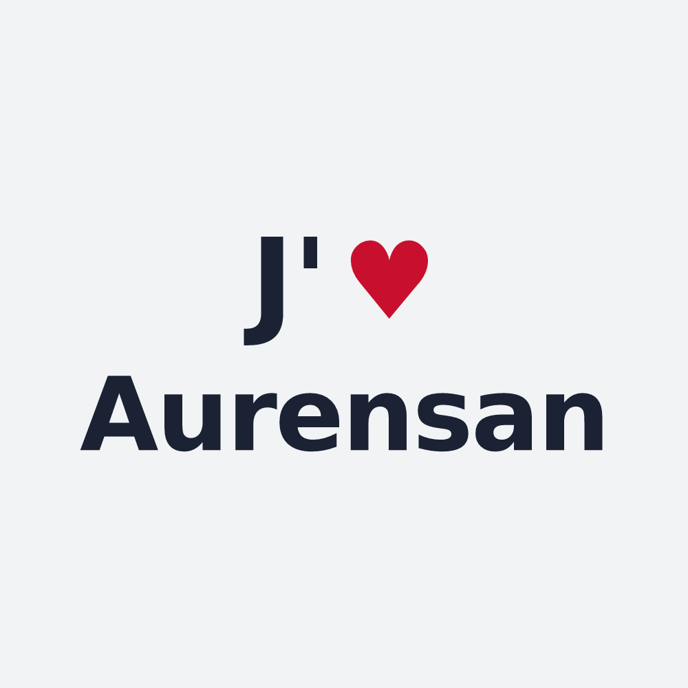 Poster personnalisé Aurensan — design J'aime Aurensan
