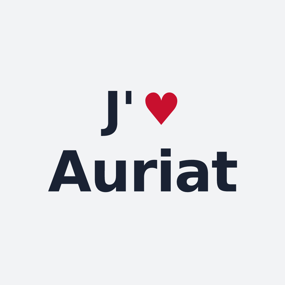 Poster personnalisé Auriat — design J'aime Auriat