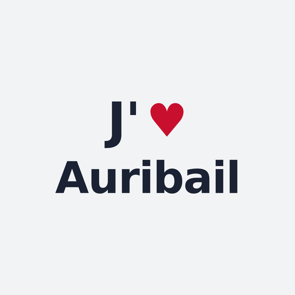 Poster personnalisé Auribail — design J'aime Auribail