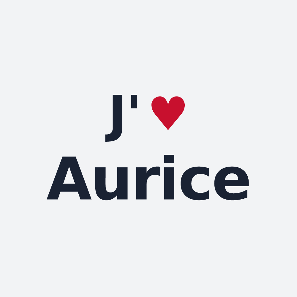 Poster personnalisé Aurice — design J'aime Aurice