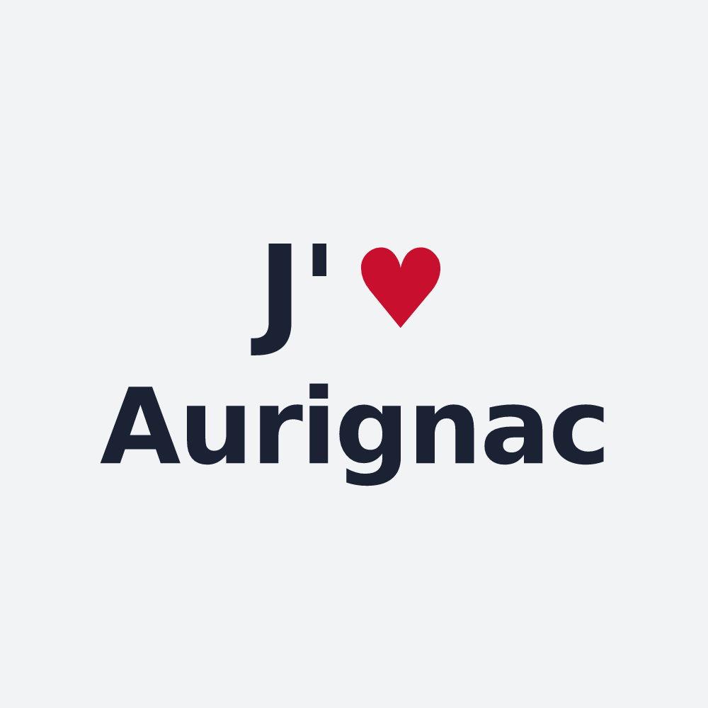 Poster personnalisé Aurignac — design J'aime Aurignac