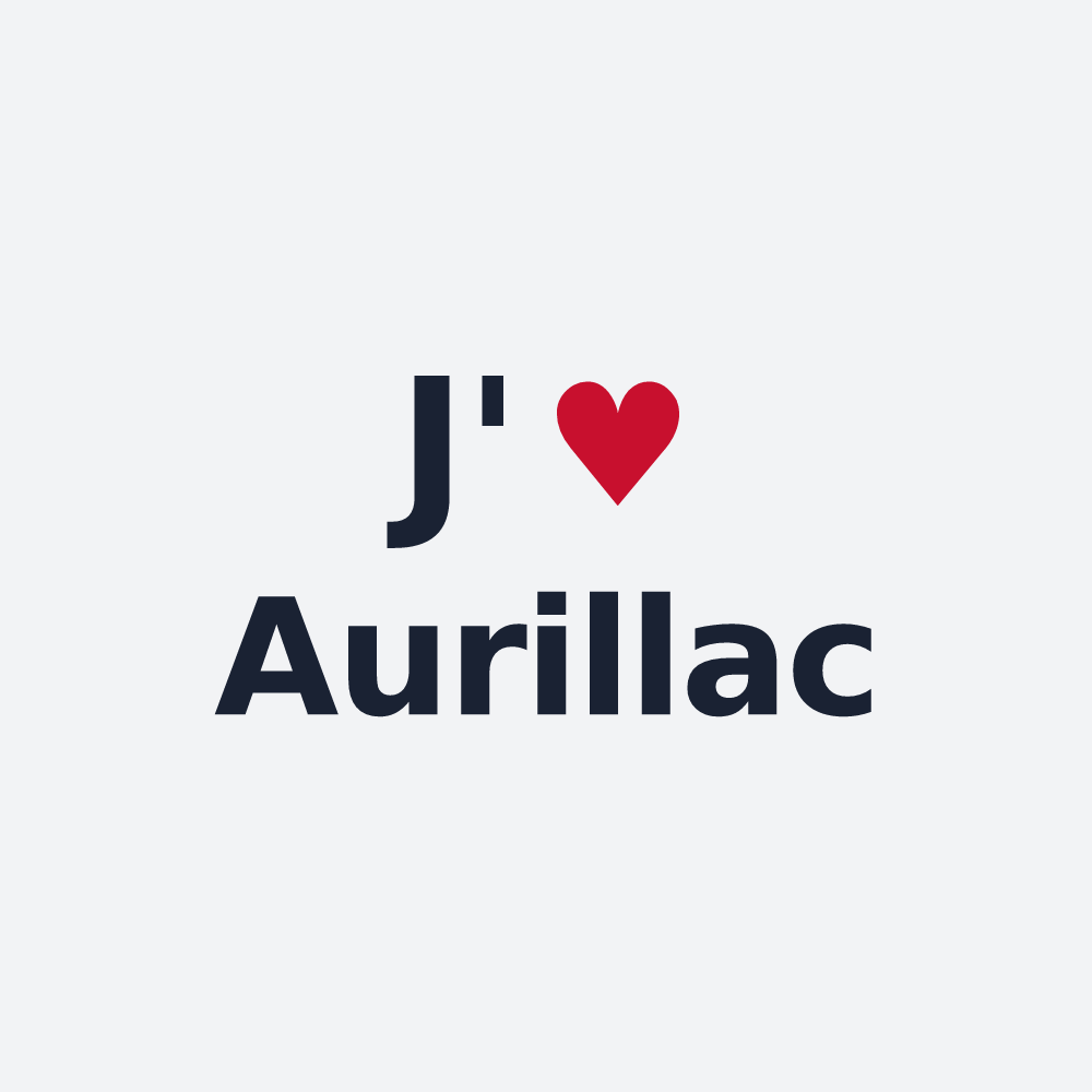 Poster personnalisé Aurillac — design J'aime Aurillac