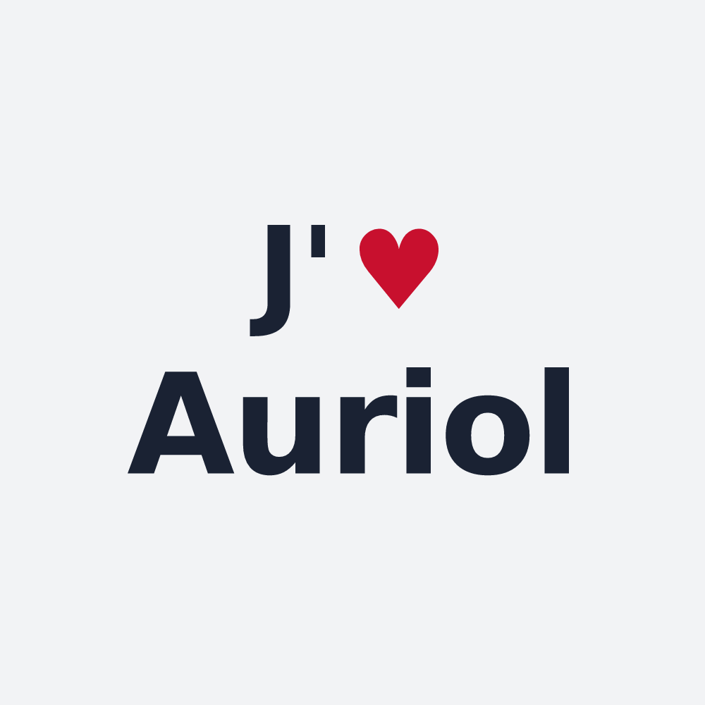 Poster personnalisé Auriol — design J'aime Auriol