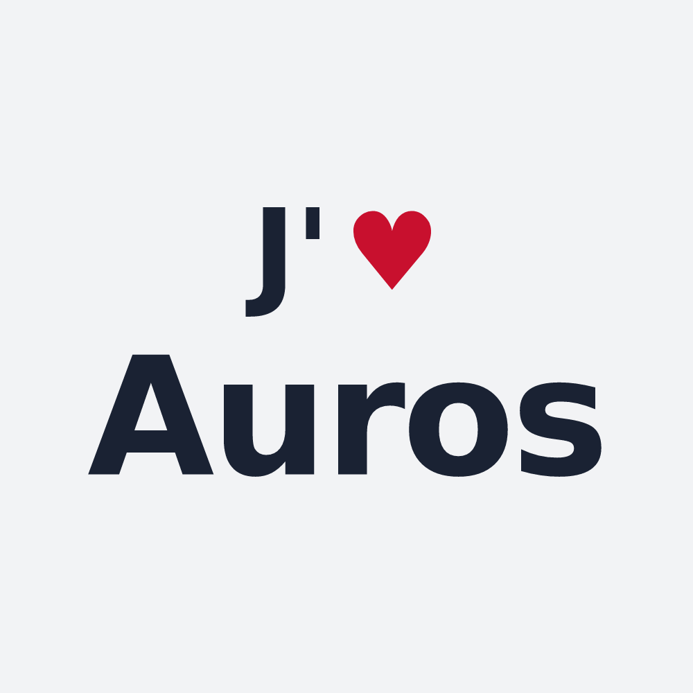 Poster personnalisé Auros — design J'aime Auros