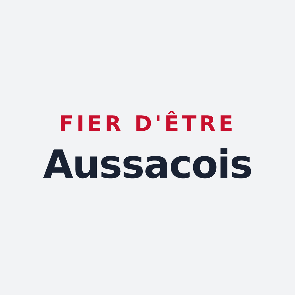Poster « Fier d'être Aussacois » — design pour Aussac