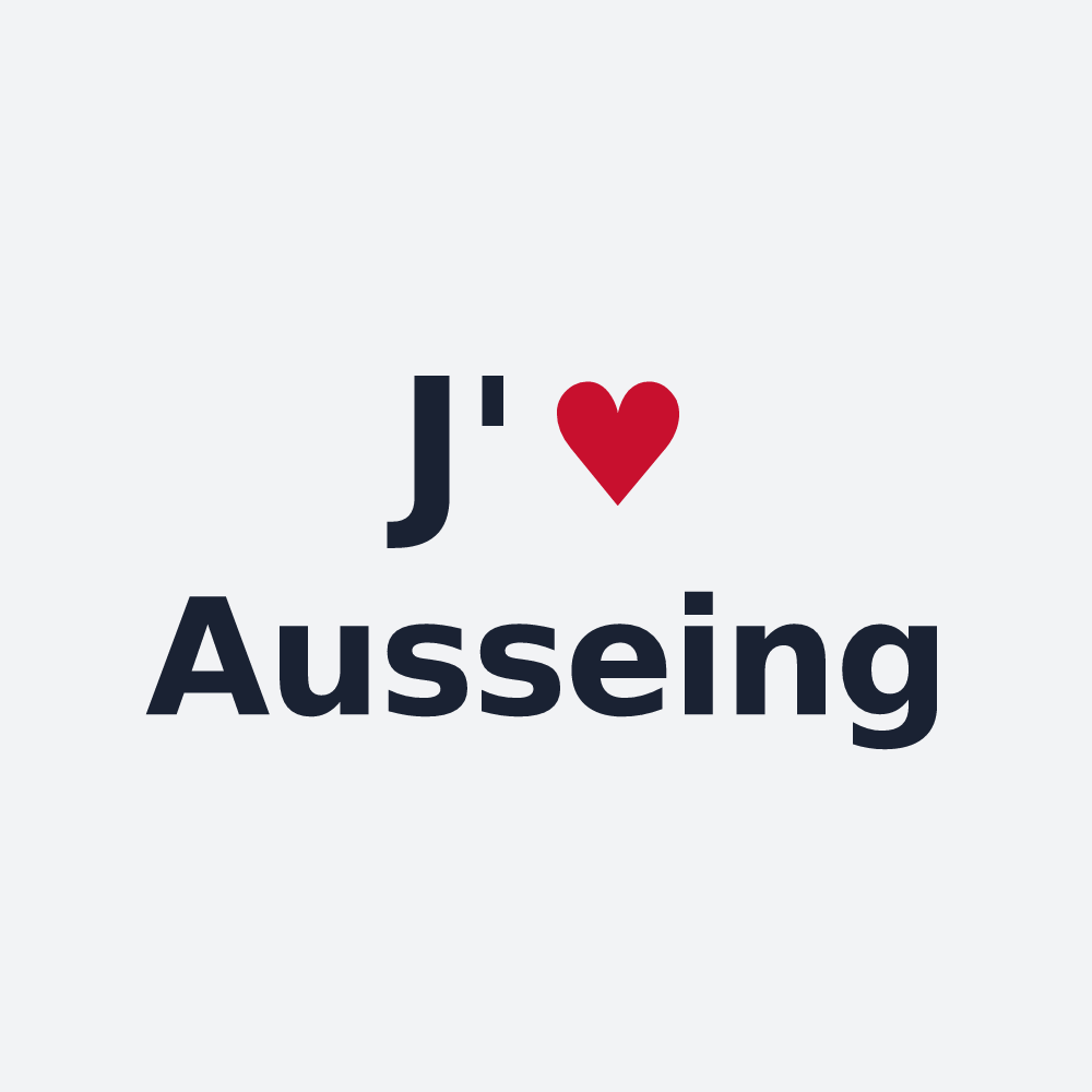 Poster personnalisé Ausseing — design J'aime Ausseing