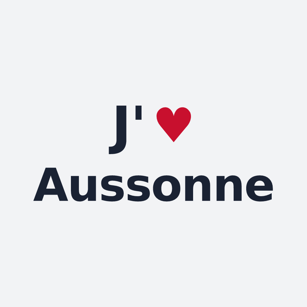 Poster personnalisé Aussonne — design J'aime Aussonne