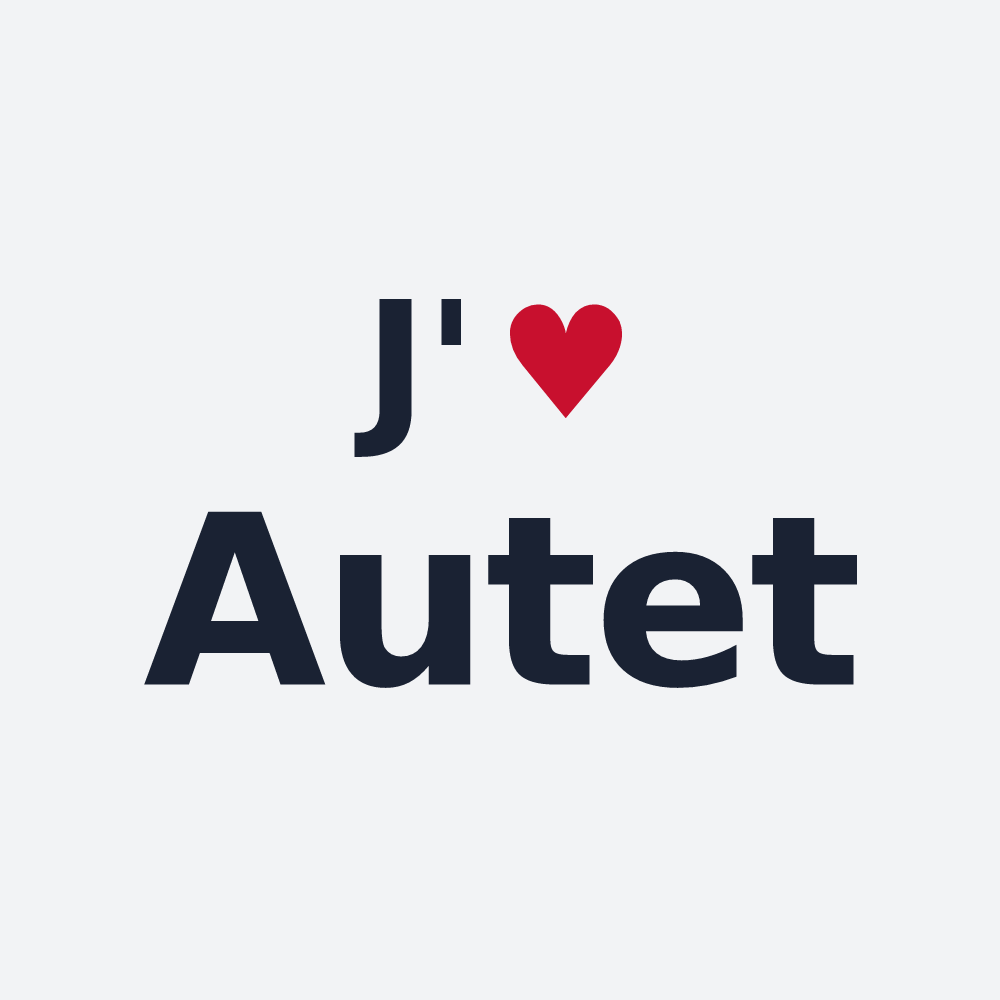Poster personnalisé Autet — design J'aime Autet