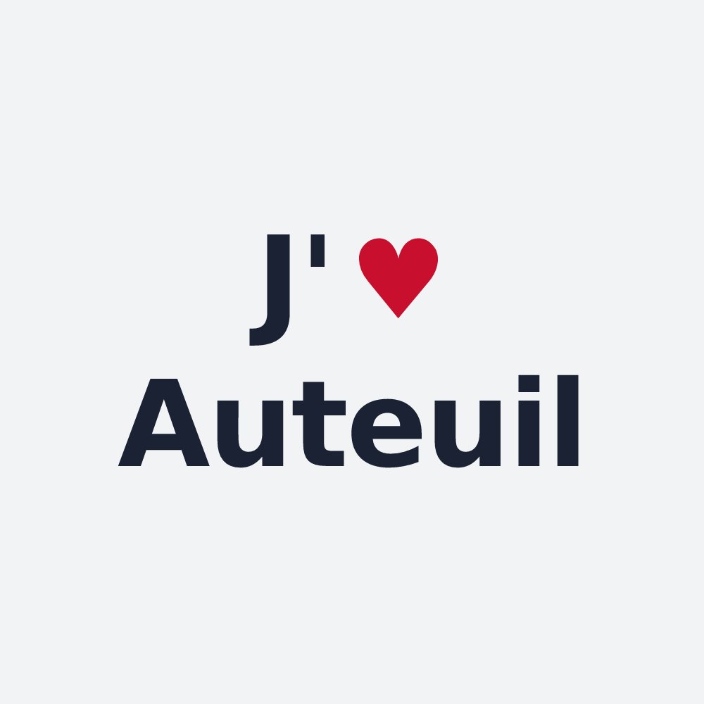 Poster personnalisé Auteuil — design J'aime Auteuil