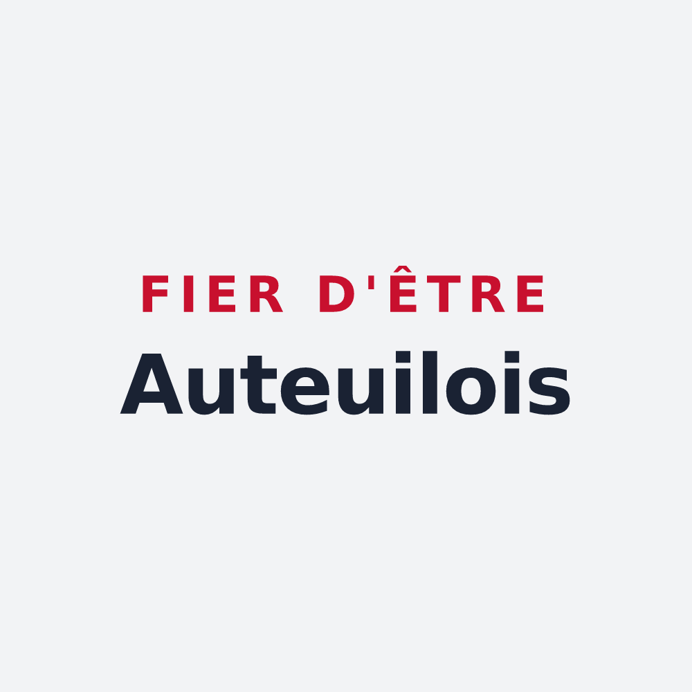 Poster « Fier d'être Auteuilois » — design pour Auteuil