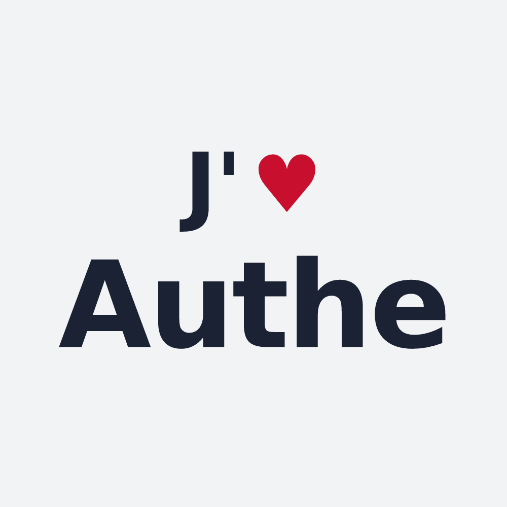 Poster personnalisé Authe — design « J'aime Authe » imprimé sur le poster