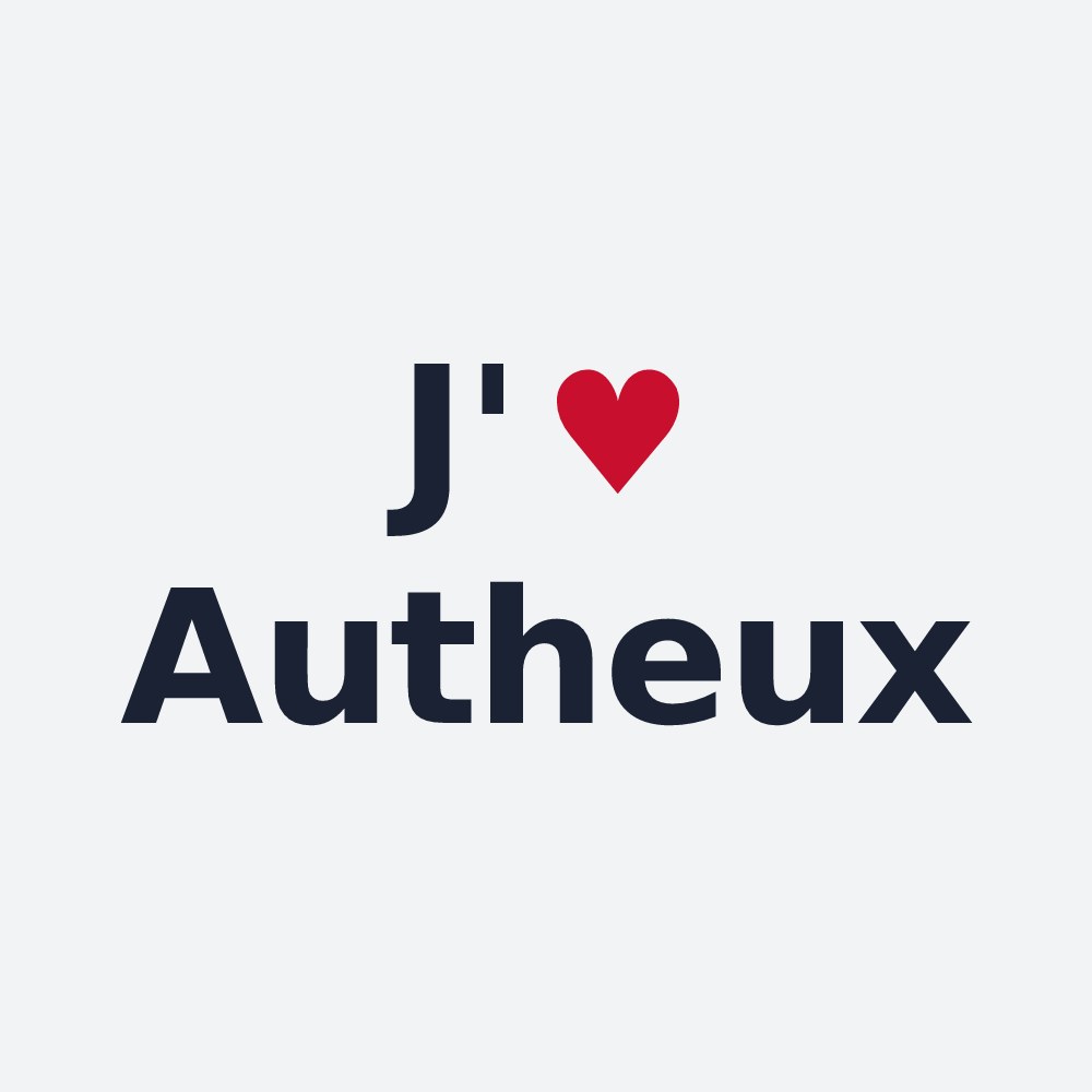 Poster personnalisé Autheux — design J'aime Autheux
