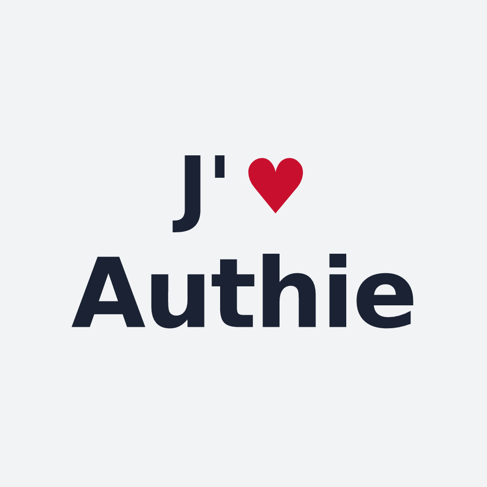 Poster personnalisé Authie — design J'aime Authie