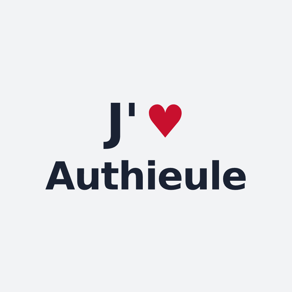 Poster personnalisé Authieule — design « J'aime Authieule » imprimé sur le poster
