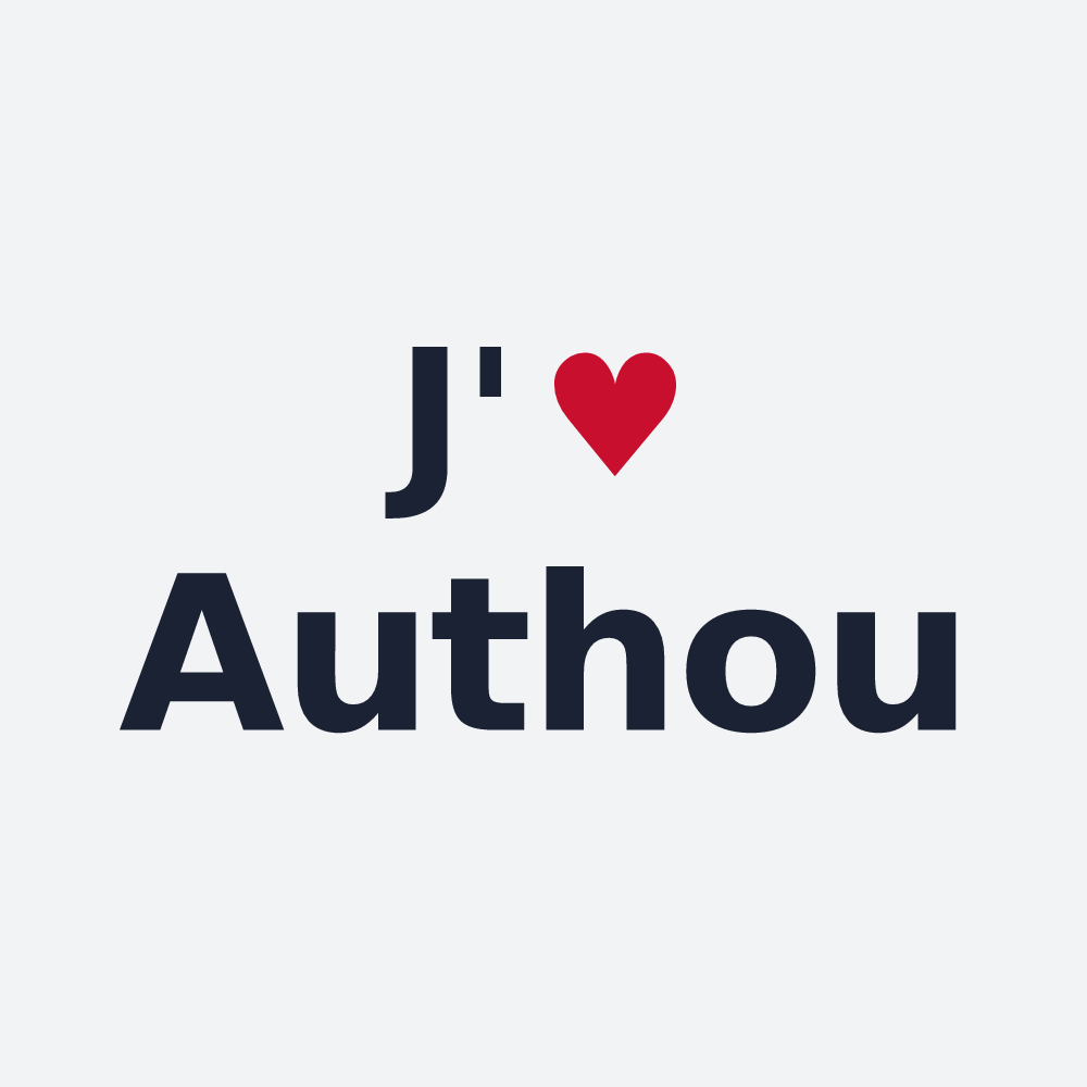 Poster personnalisé Authou — design J'aime Authou
