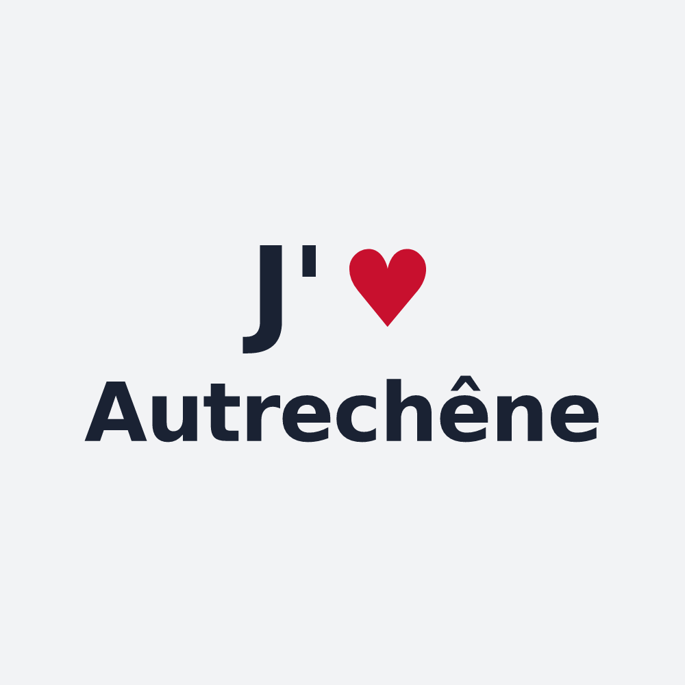 Poster personnalisé Autrechêne — design J'aime Autrechêne