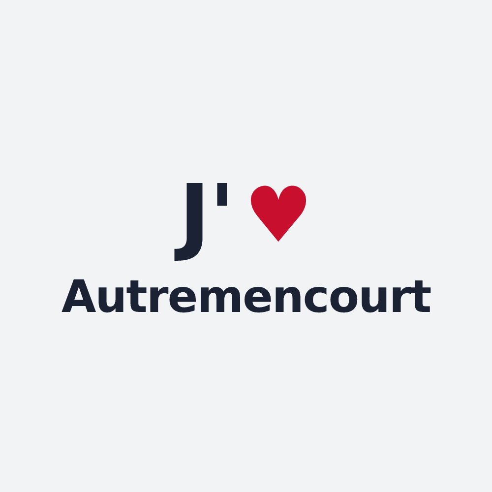 Poster personnalisé Autremencourt — design J'aime Autremencourt