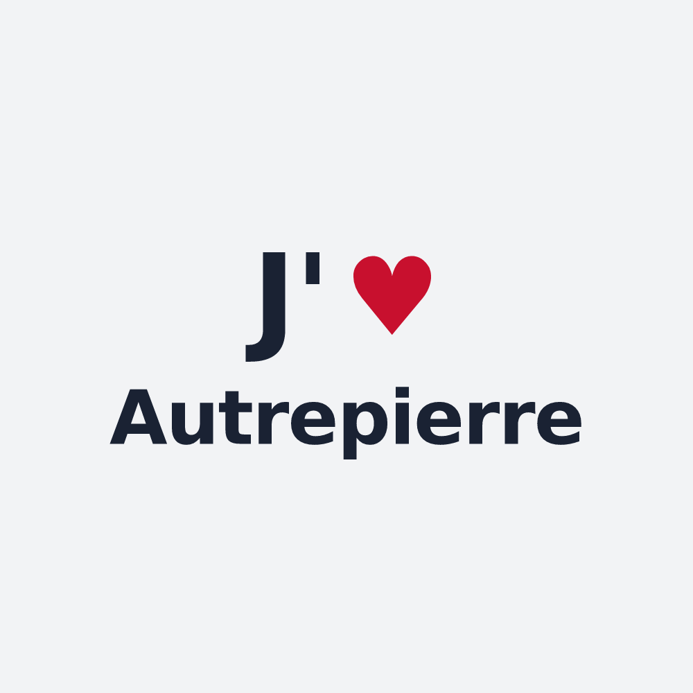 Poster personnalisé Autrepierre — design J'aime Autrepierre