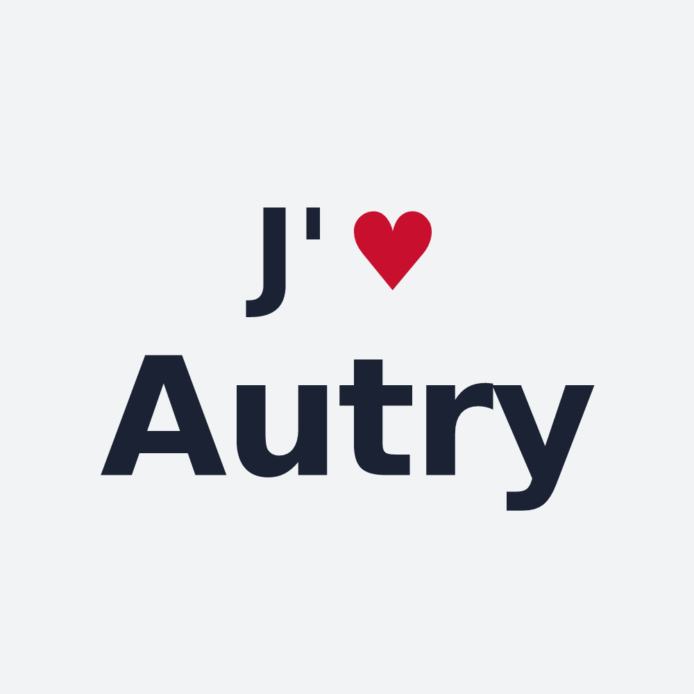 Poster personnalisé Autry — design « J'aime Autry » imprimé sur le poster