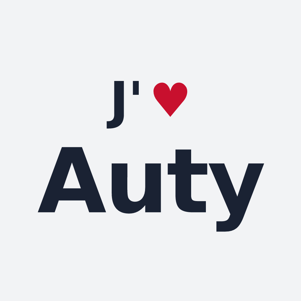 Poster personnalisé Auty — design J'aime Auty