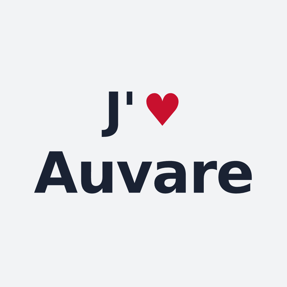 Poster personnalisé Auvare — design J'aime Auvare