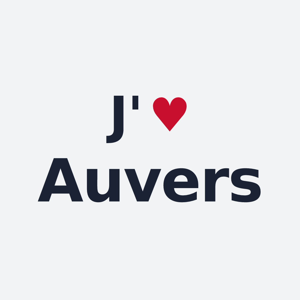 Poster personnalisé Auvers — design J'aime Auvers